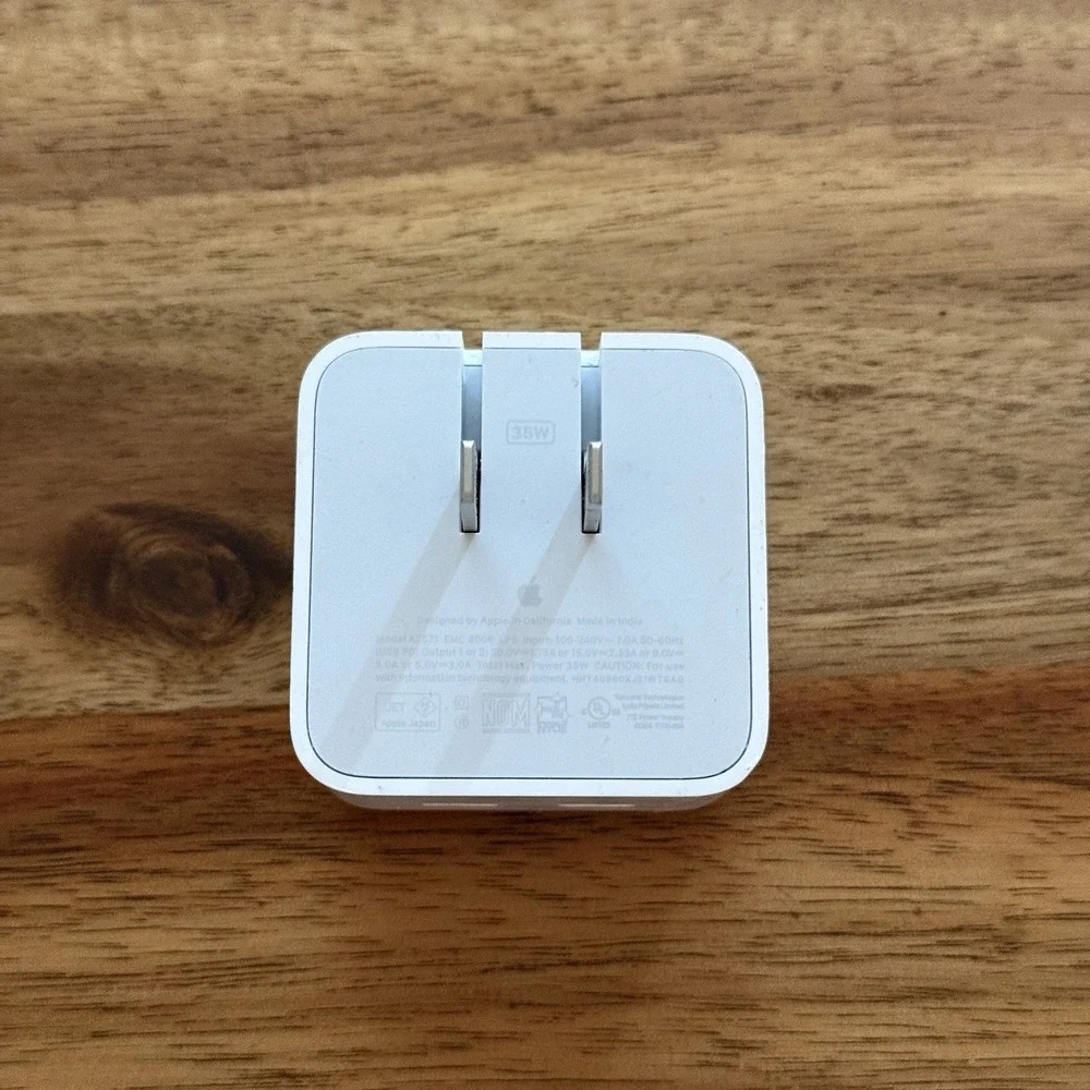 OEM Apple Dual USB-C Port 35W Power Adapter A2571 MW2H3AM/A Compact USED Genuine